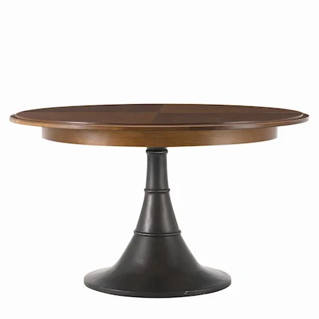 Metal Base Round  Dining Table